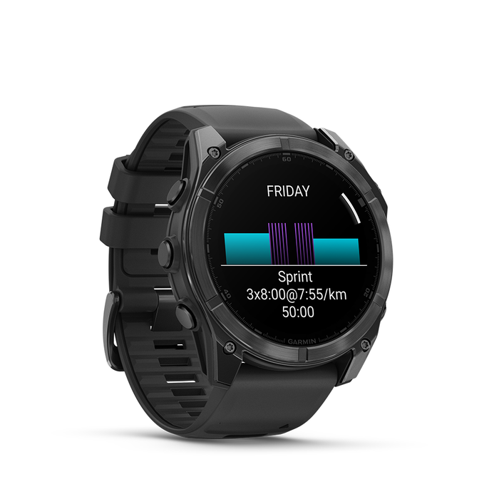Fenix 8 – 51 mm, AMOLED Slate Grey with Black Silicone Band