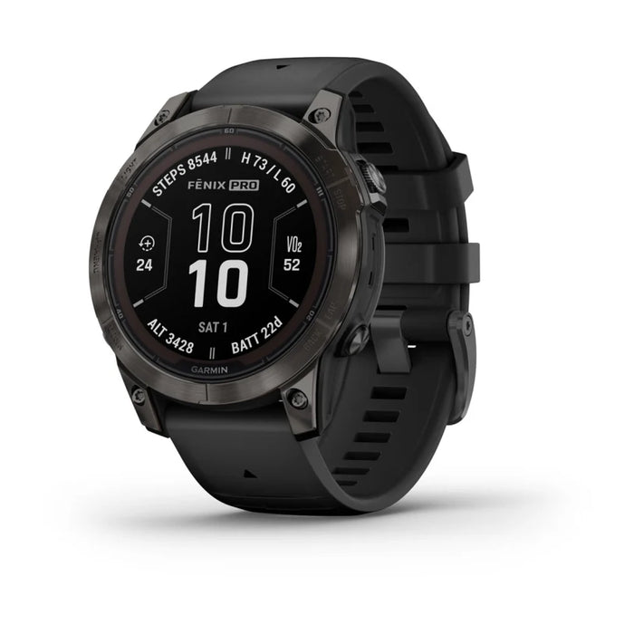 Garmin fenix 7 Power Sapphire - Black DLC Ti w/ Black Band