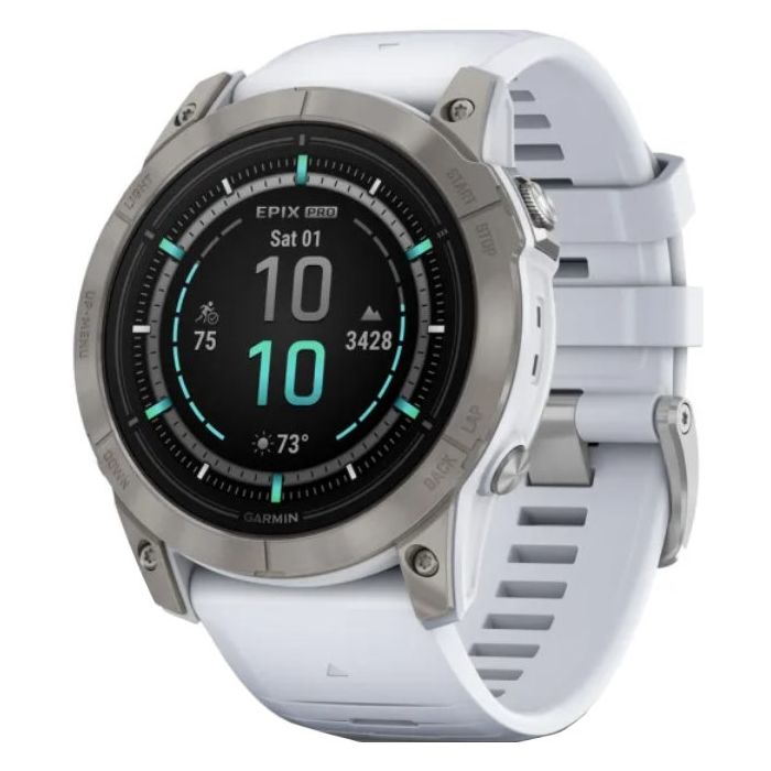 Garmin epix™ Pro (Gen 2) – Sapphire Edition | 51 mm, Titanium with Whitestone Band