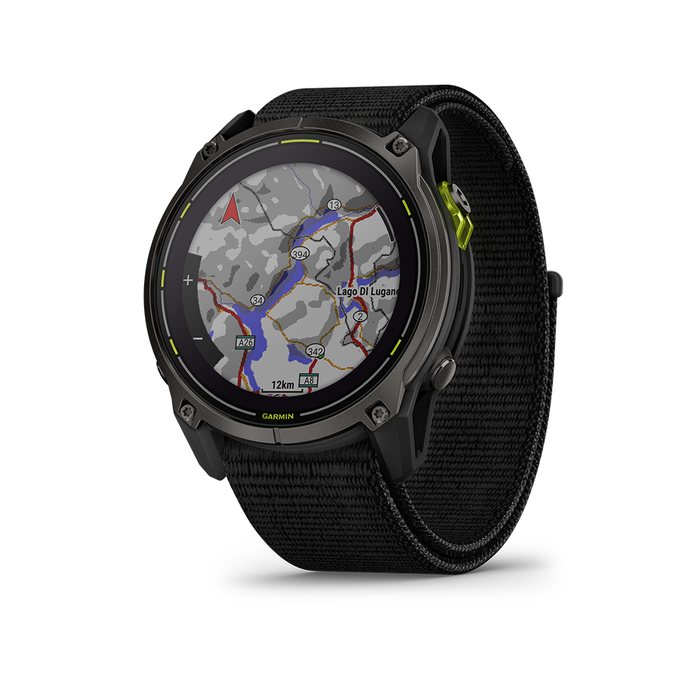Enduro3 – 51mm,Solar,Sapphire Carbon Grey DLC Titanium with Black Ultra Fit Nylon Strap