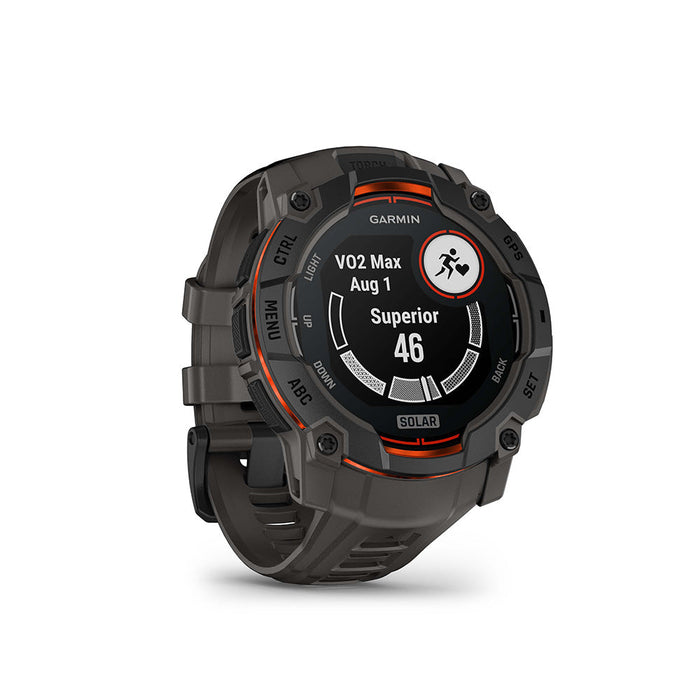 Fenix 8 – 51 mm, AMOLED, Sapphire Titanium with Spark Orange/Graphite Silicon Band