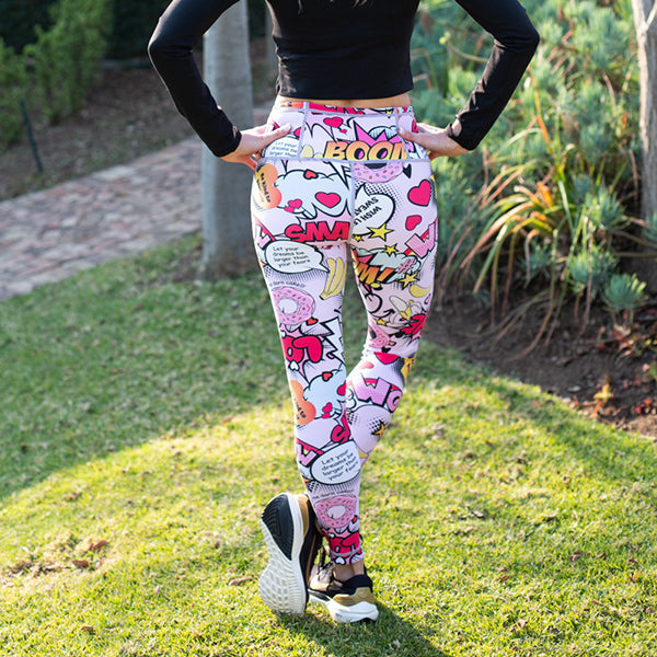 Reversible Printed Tights | Comic & Graffiti
