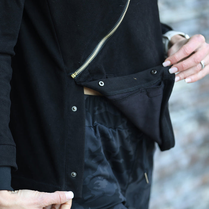 Suede Swerve Jacket | Black