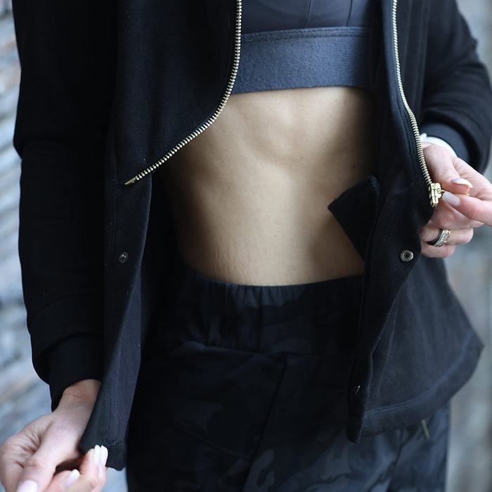 Suede Swerve Jacket | Black