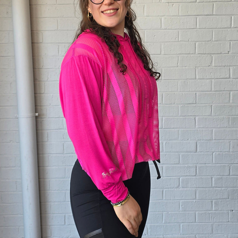 Sheer Throw-Over Hoodie