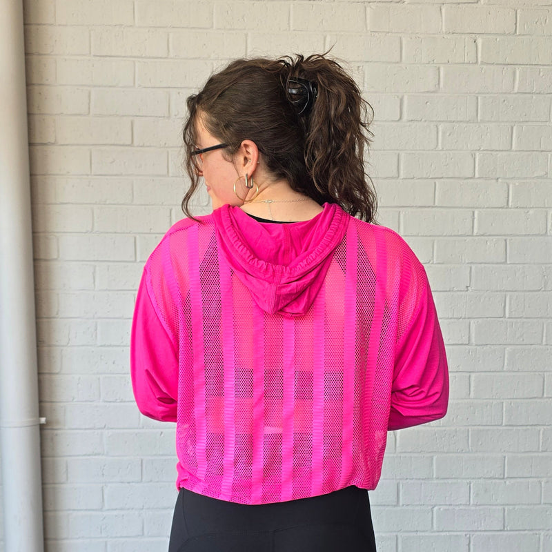 Sheer Throw-Over Hoodie