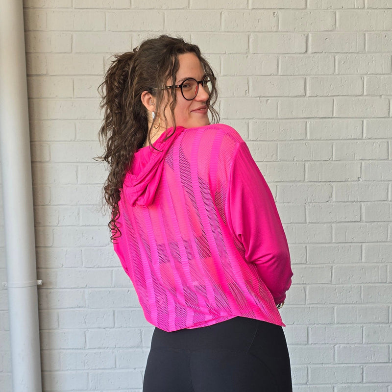 Sheer Throw-Over Hoodie