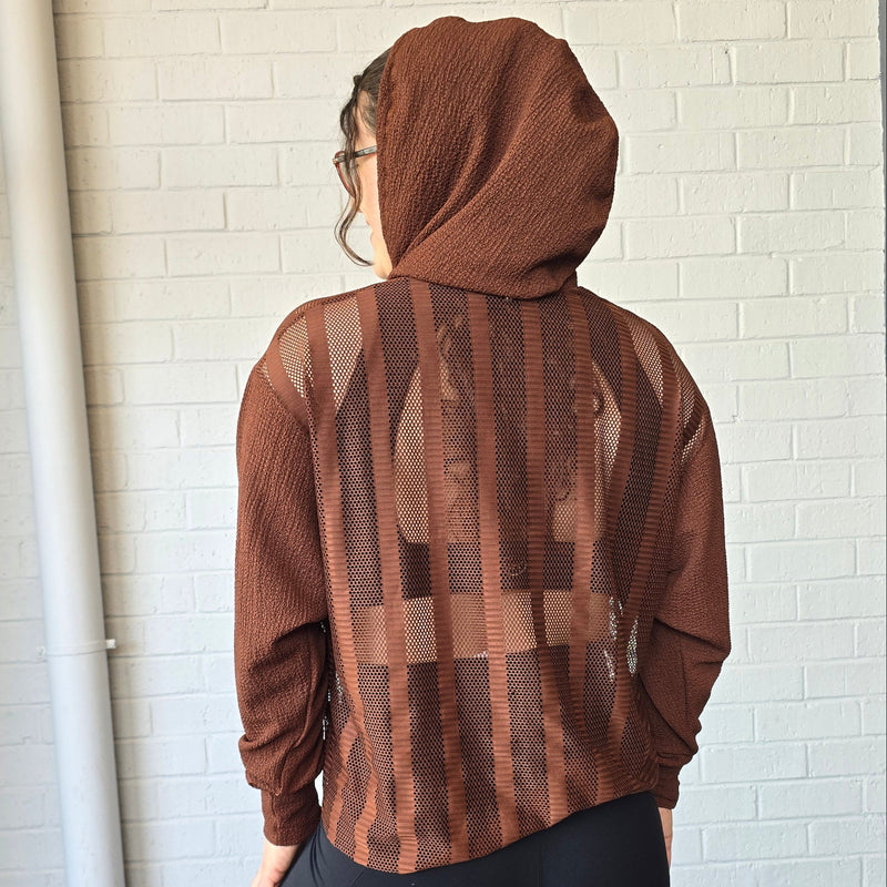 Sheer Throw-Over Hoodie
