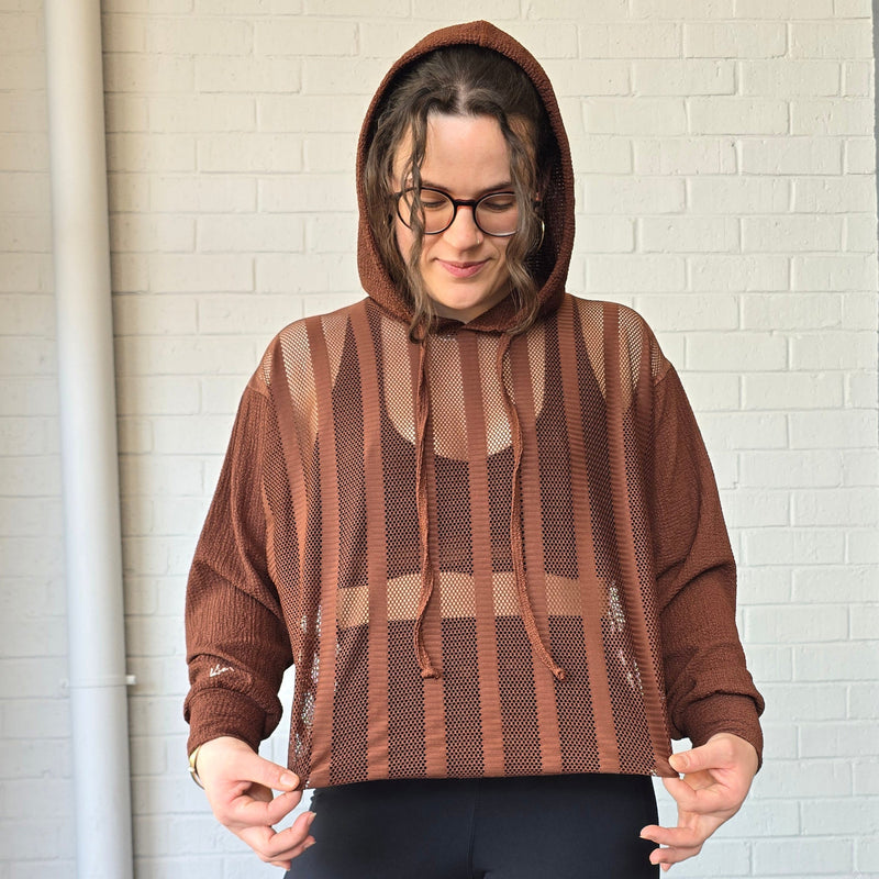 Sheer Throw-Over Hoodie