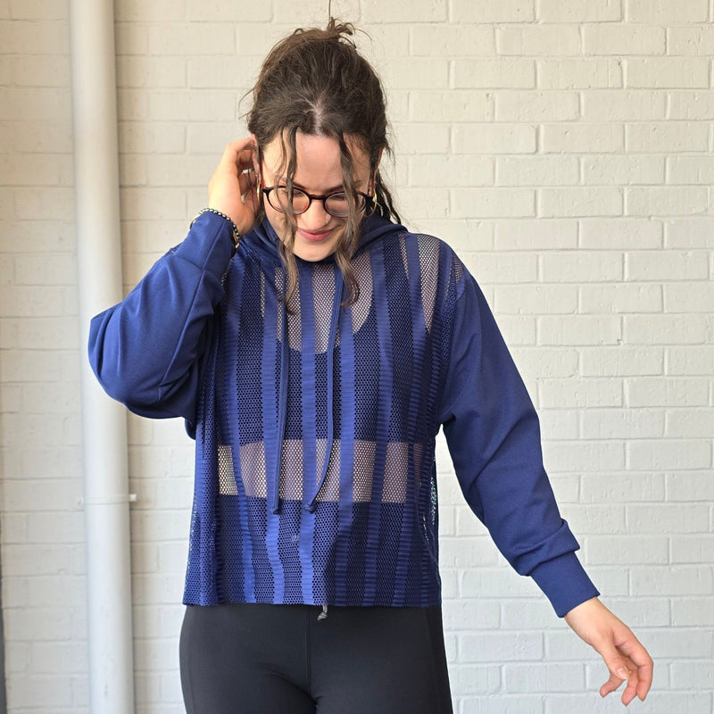 Sheer Throw-Over Hoodie