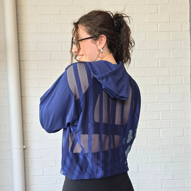Sheer Throw-Over Hoodie