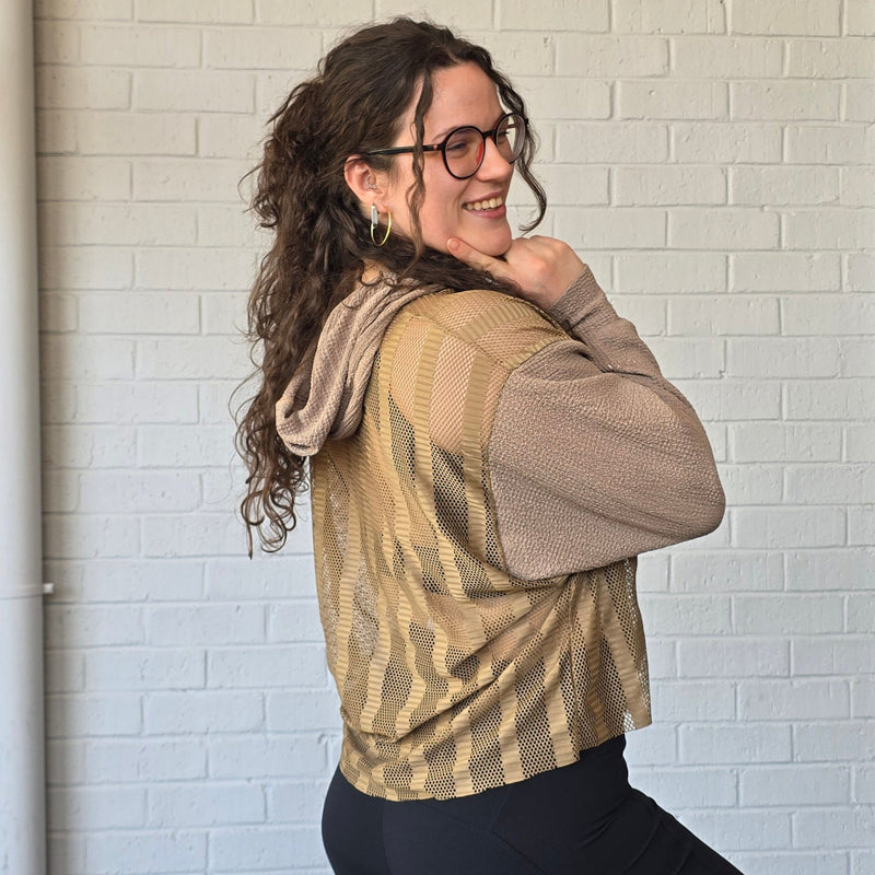 Sheer Throw-Over Hoodie