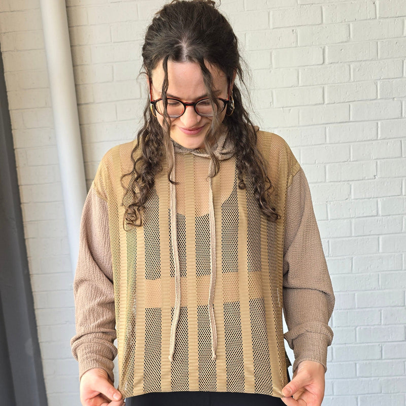 Sheer Throw-Over Hoodie