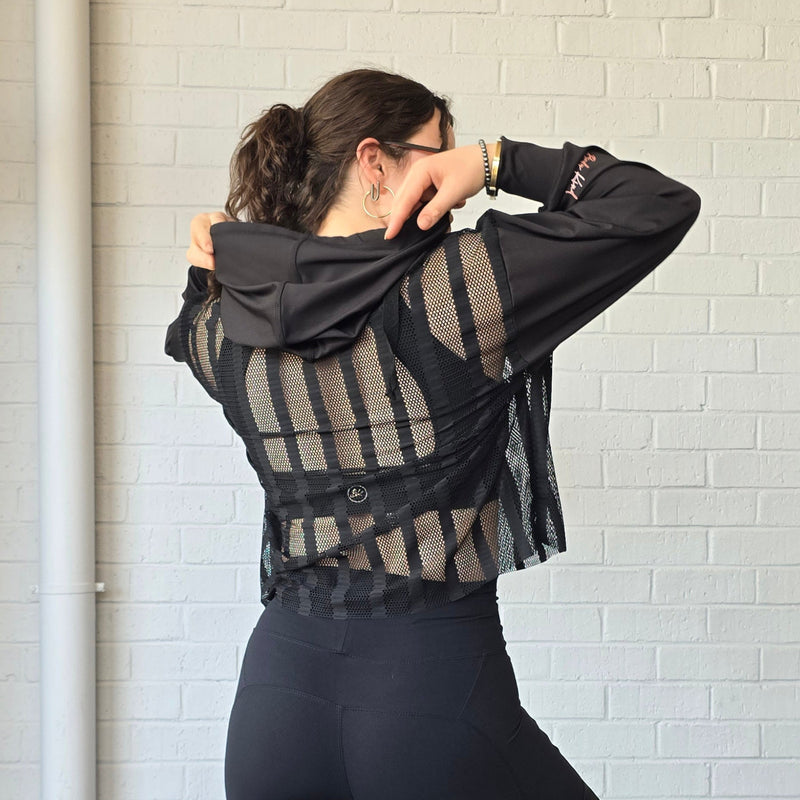 Sheer Throw-Over Hoodie