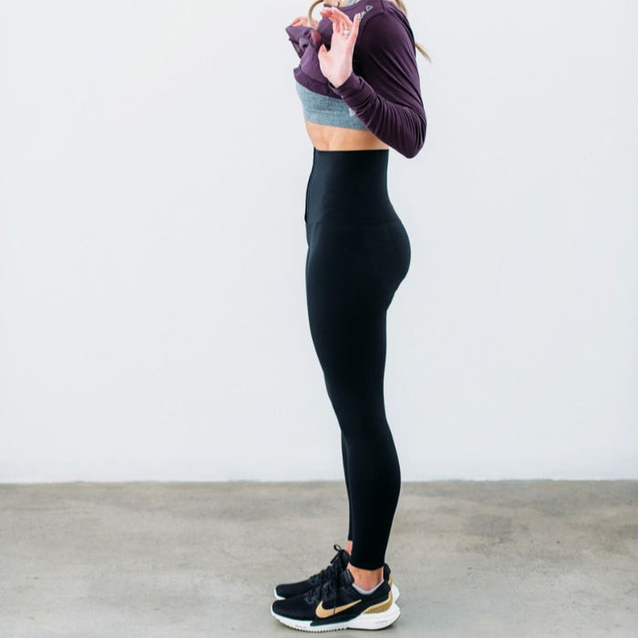 "STRONG" Tummy Tucker Tights | Black