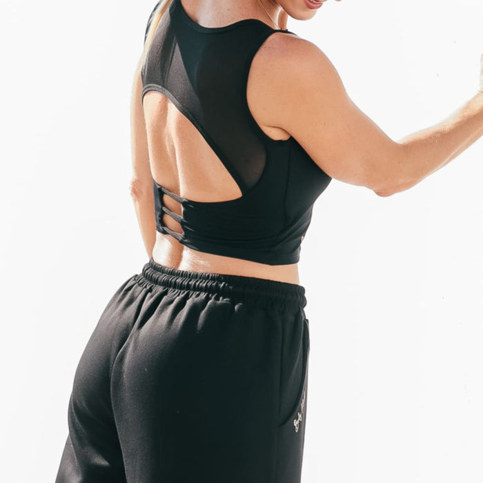 Backless Crop Top | Black