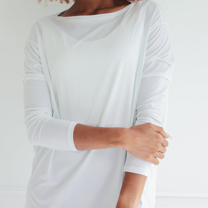 Lightweight Long Sleeve Top | White