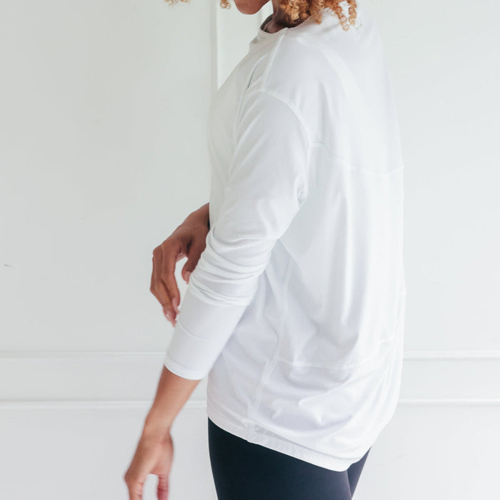 Lightweight Long Sleeve Top | White