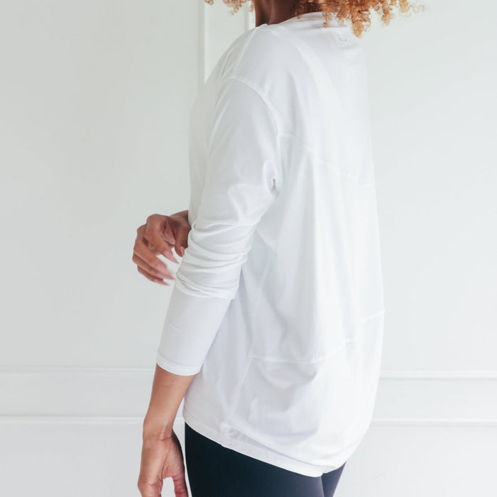 Lightweight Long Sleeve Top | White