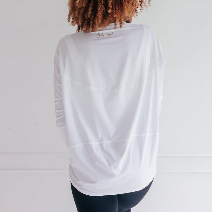 Lightweight Long Sleeve Top | White