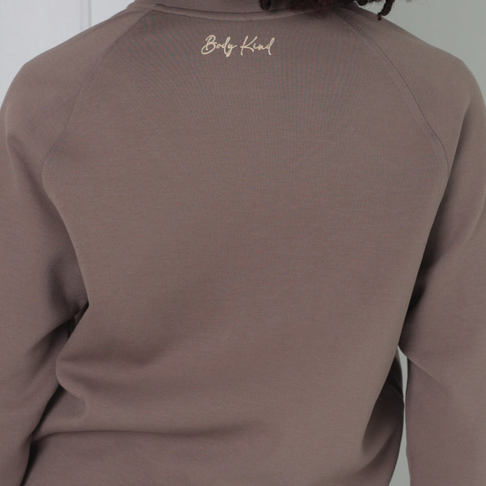 High-Collar Chic Jacket | Brown