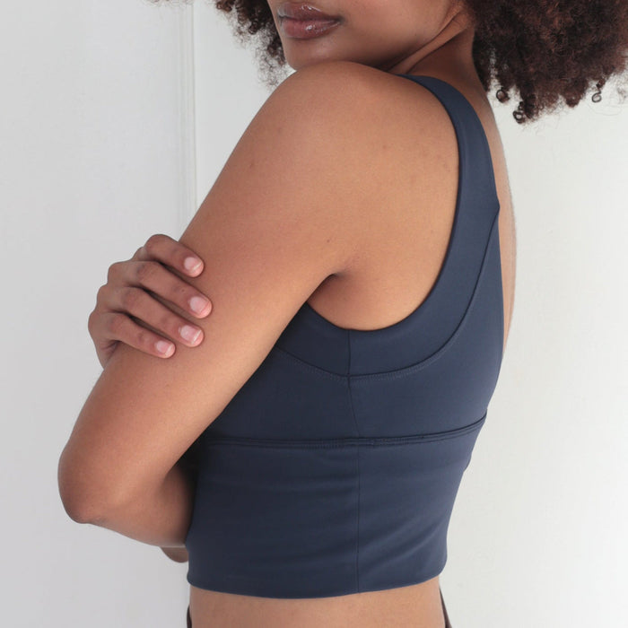 Hourglass Crop Top | Navy