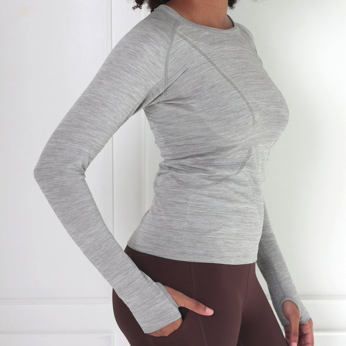 Classic Long Sleeve Top | Grey