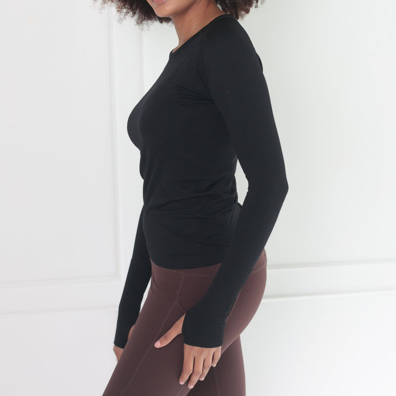 Classic Long Sleeve Top | Black