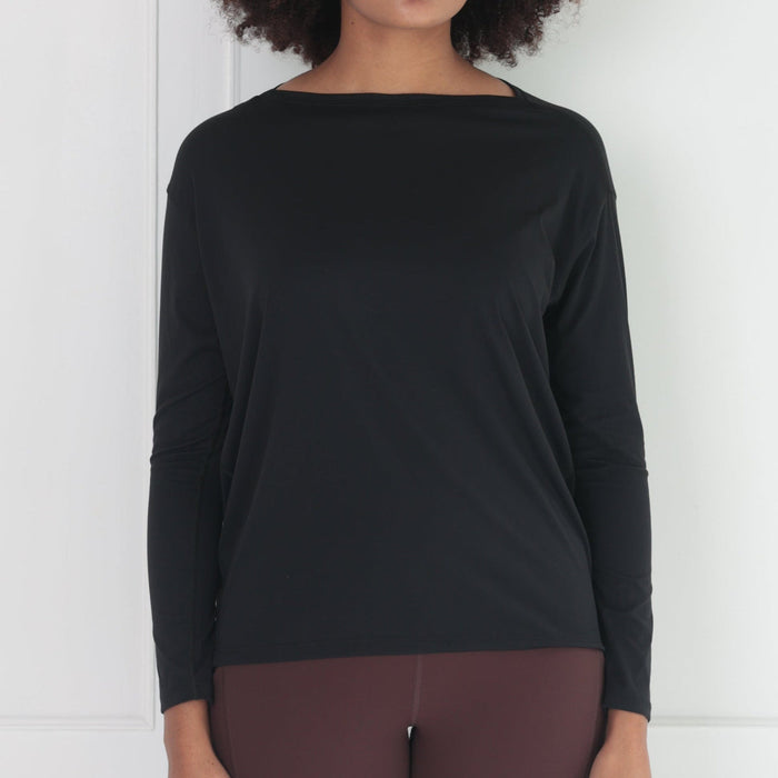 Lightweight Long Sleeve Top | Black