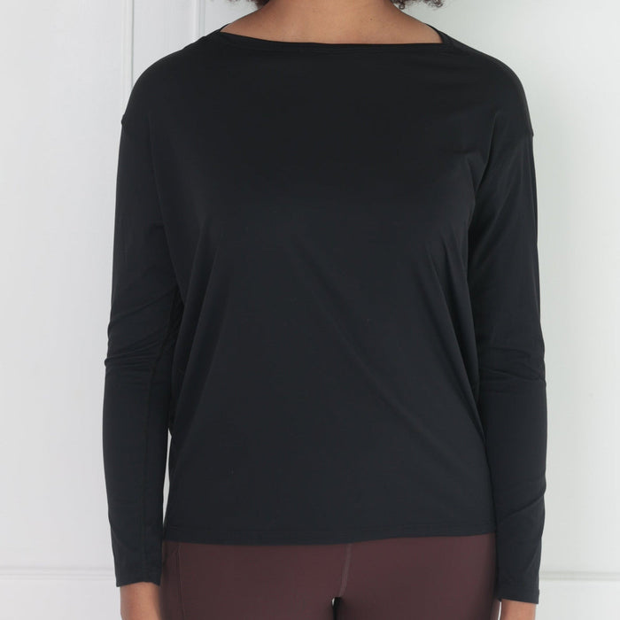 Lightweight Long Sleeve Top | Black