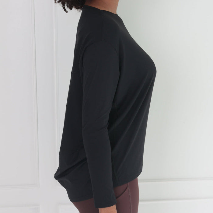 Lightweight Long Sleeve Top | Black