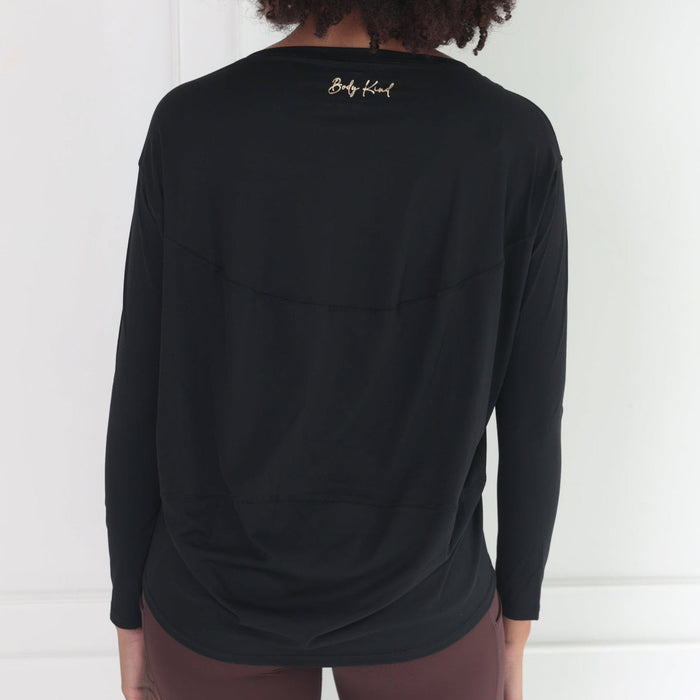 Lightweight Long Sleeve Top | Black