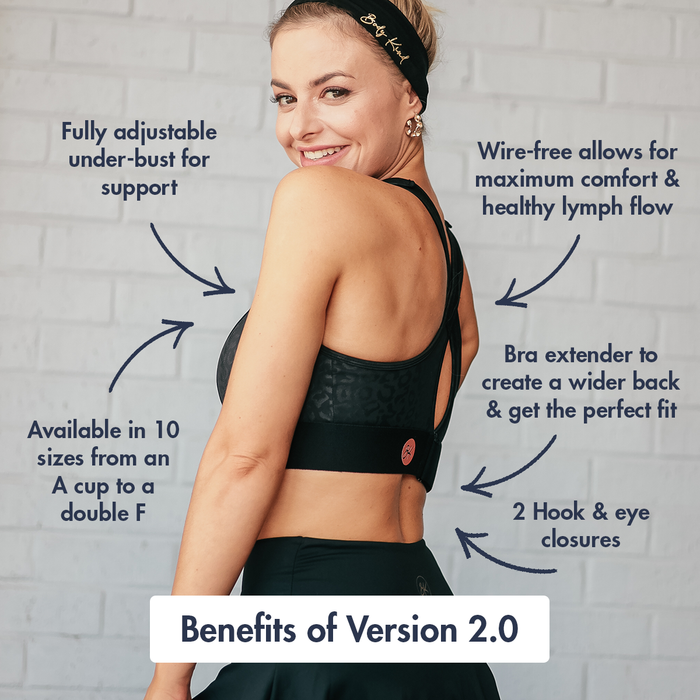 Body Kind Sports Bra - Version 2.0 | Black Leopard