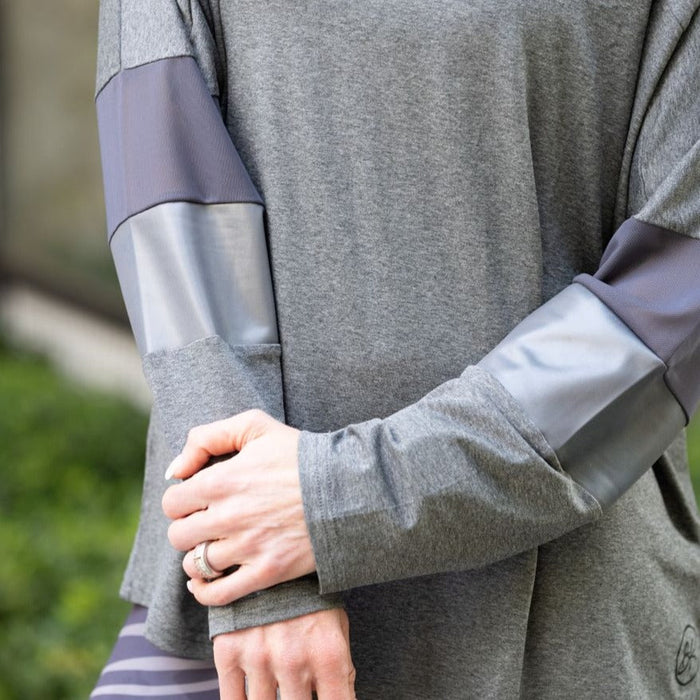 Ethereal Edge Long Sleeve Top | Charcoal
