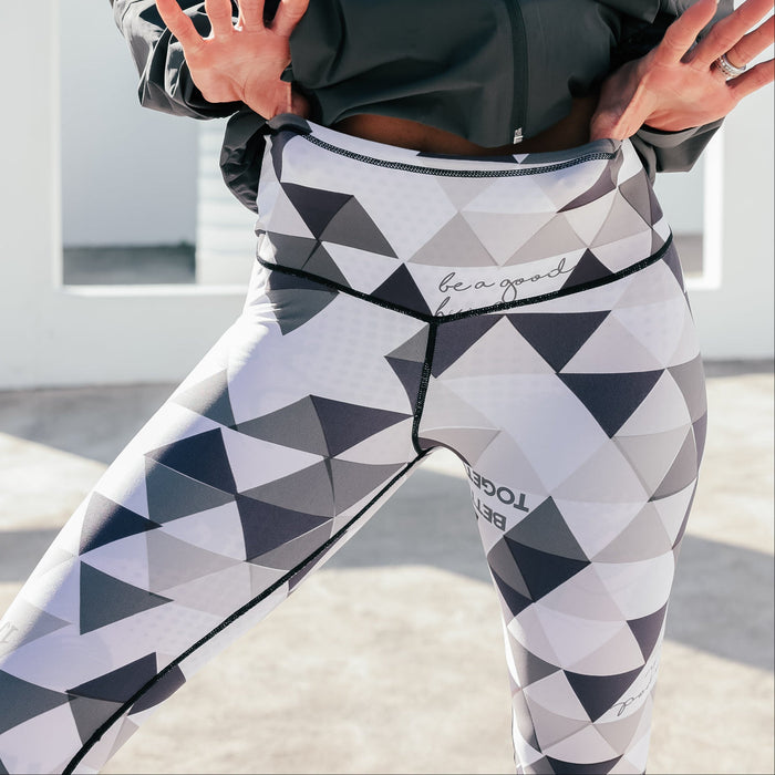 Reversible Leggings | “Rise Up"/Geometric