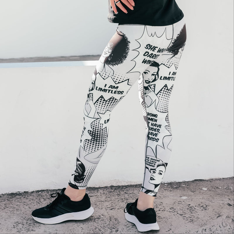 Reversible Leggings | “Rise Up"/Geometric
