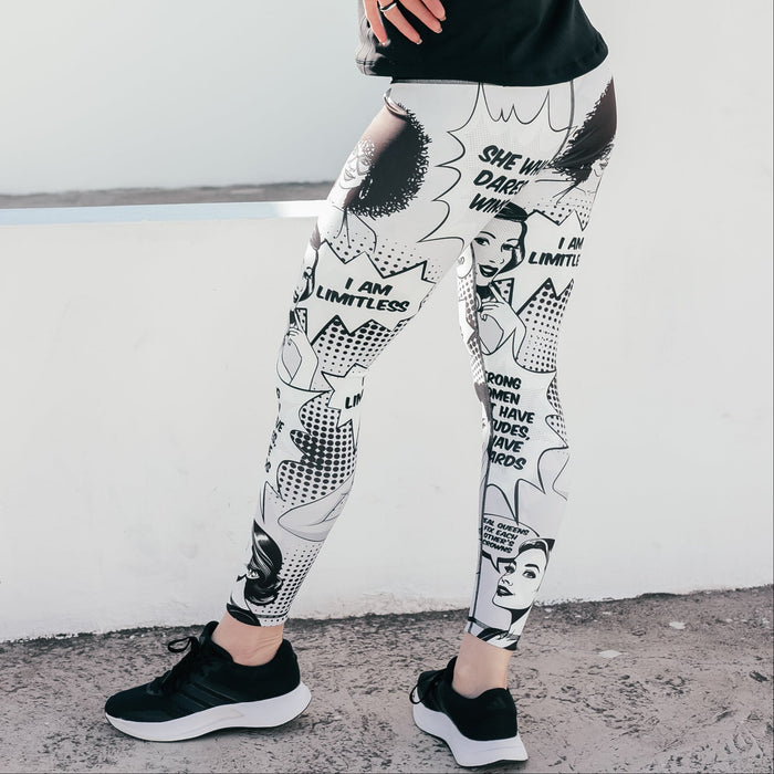 Reversible Leggings | “Rise Up"/Geometric