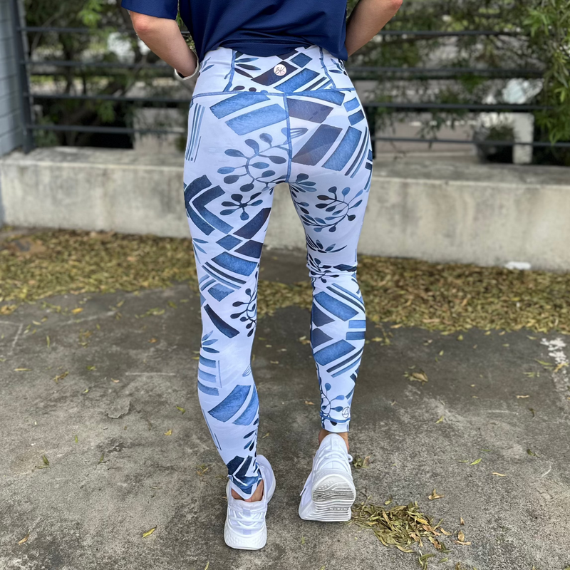Reversible Leggings | Santorini/Wave