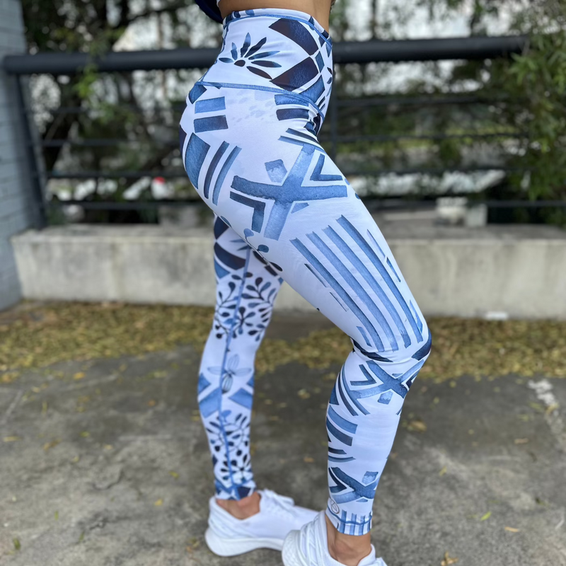 Reversible Leggings | Santorini/Wave