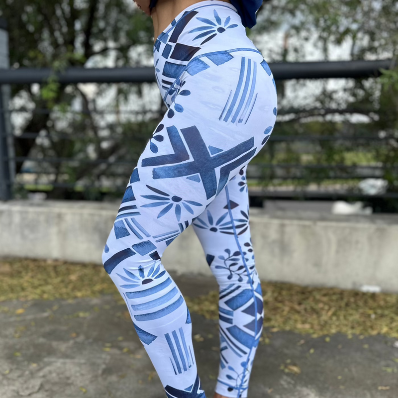 Reversible Leggings | Santorini/Wave
