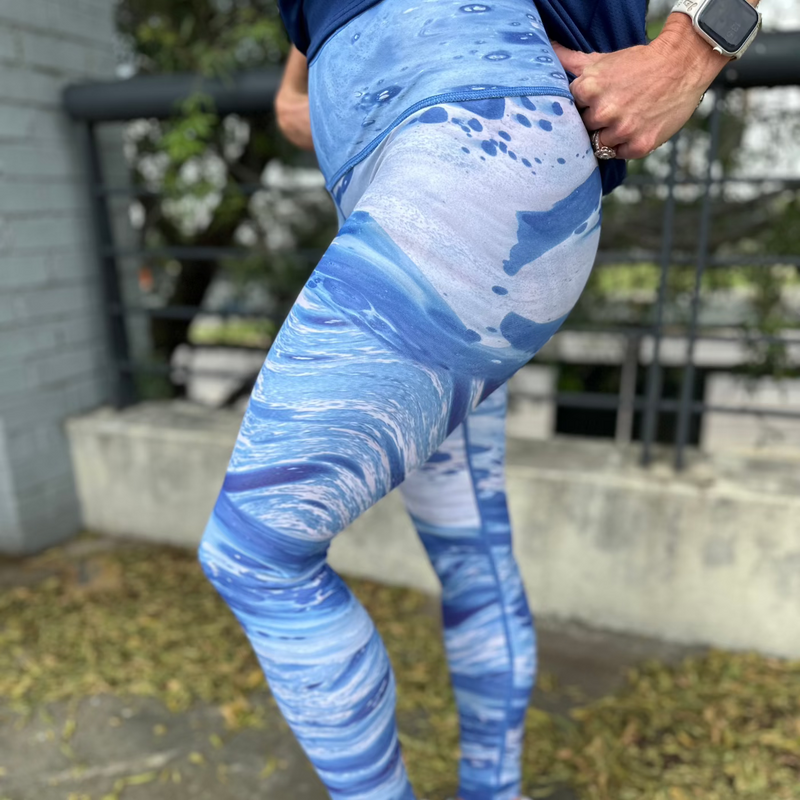 Reversible Leggings | Santorini/Wave