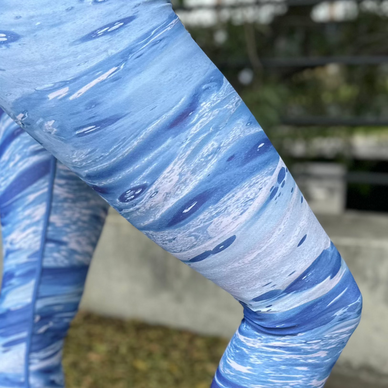Reversible Leggings | Santorini/Wave