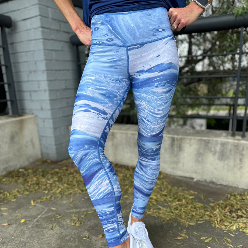 Reversible Leggings | Santorini/Wave