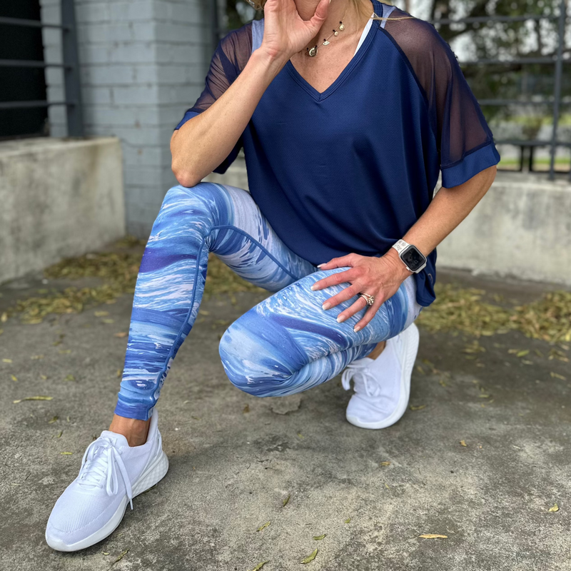 Reversible Leggings | Santorini/Wave