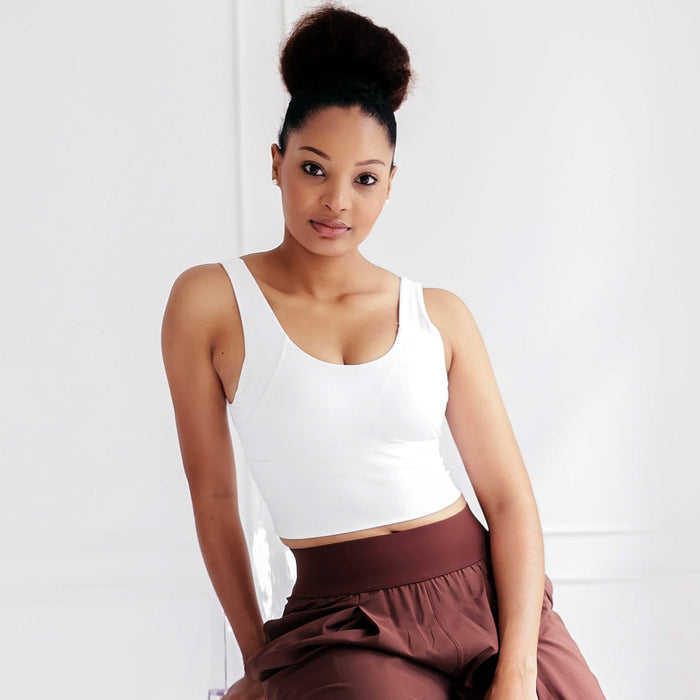 Hourglass Crop Top | White