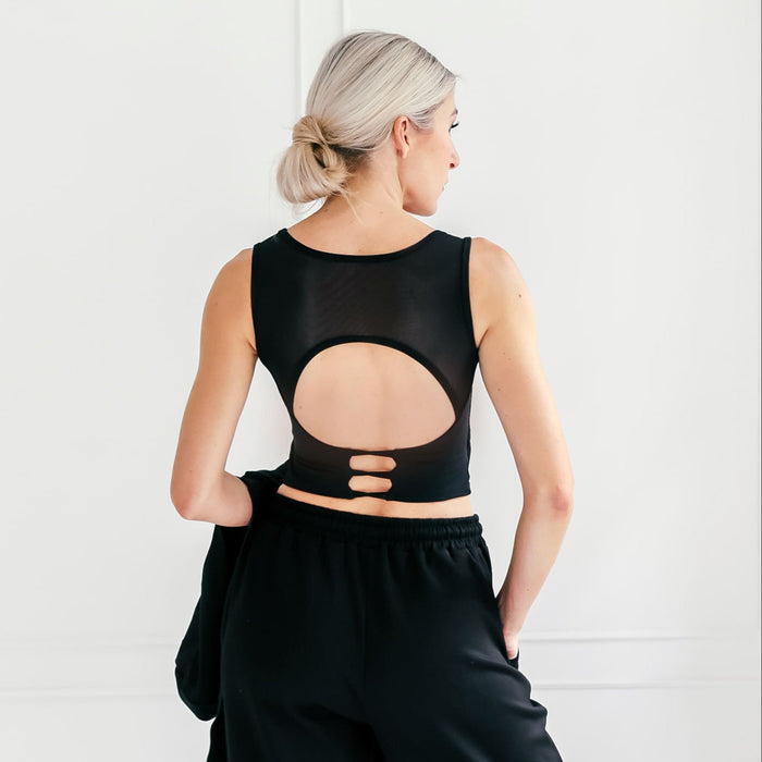 Backless Crop Top | Black