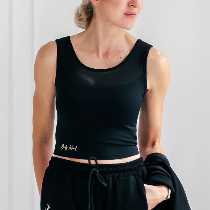 Backless Crop Top | Black