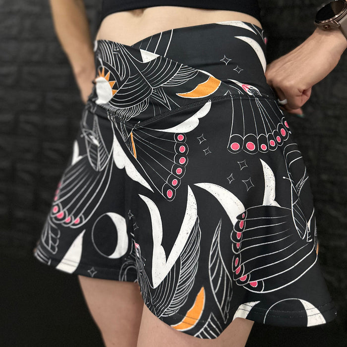 Body Kind Custom Print Skorts | Birds of Paradise