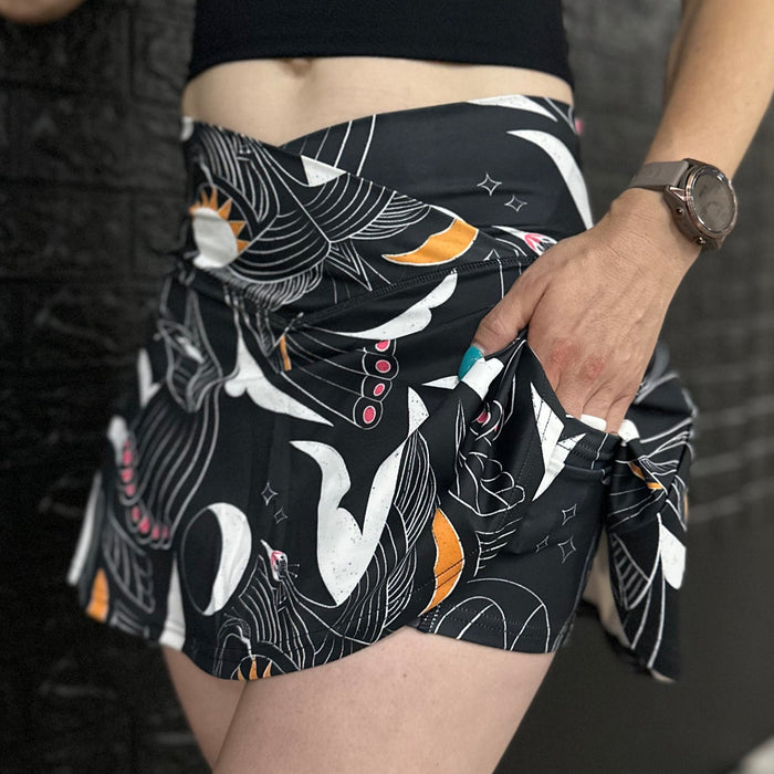 Body Kind Custom Print Skorts | Birds of Paradise