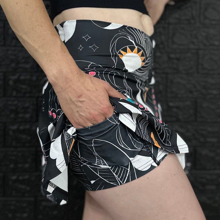 Body Kind Custom Print Skorts | Birds of Paradise